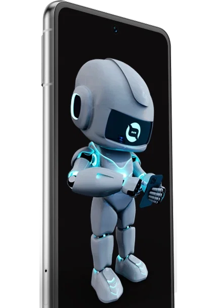 Celular mostrando un mensaje de atención al cliente automatizado